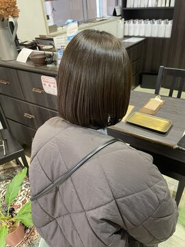マイ ヘア デザイン 岡崎(MY hair design) 切りっぱなしボブ/エアリーロング/美髪/ピンクブラウン/岡崎