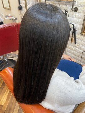 アトリエ ミム 二子玉川店(atelier mim) 髪質改善縮毛矯正 サラツヤ ストレートヘア 黒髪