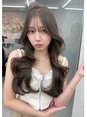 韓国風/透明感カラー/レイヤーカット/ハッシュカット/顔周り