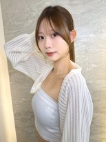 ロンドガーネット 池袋(Lond garnet)&nbsp;ミニウルフレイヤーカット顔周り前髪韓国ミディアムロング/池袋