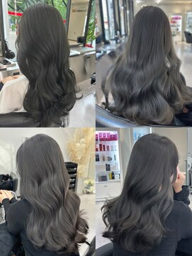 アルドーレフィエロ シンサイバシ(Ardore fiero shinsaibashi) 黒じゃない！ブリーチなし暗髪グレーカラー☆20代30代40代