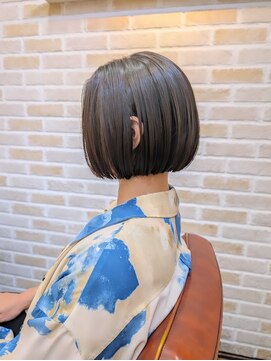 ショートボブ/暗めカラー/朝らく【大宮】