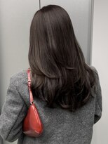 ヌヌ 渋谷 原宿 明治神宮前(nunu)&nbsp;レイヤーカットショコラグレー韓国ワンホンくびれハッシュカット