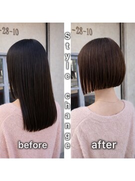 エイミーバイアフロート(amie  by afloat) 首元すっきり大人ボブ