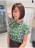 ショートボブ 肌トーンUP ライトアッシュベージュ 【杉若】