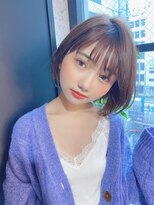 ロンドプランタン 恵比寿(Lond Printemps)&nbsp;【Lond佐野】小顔シースルーバング色気ボブアッシュブラウン