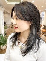 ノラキチジョウジ(NORA KICHIJOJI)&nbsp;耳かけくびれレイヤーフェイスレイヤーボブウルフインナーカラー