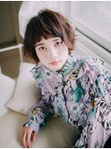 前髪パッツンショート/20代/30代/40代/50代/倉敷/白楽町