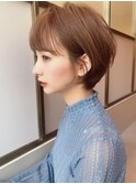 【小鳥居】シルキーベージュ大人可愛いボブショート前上がりボブ
