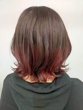 バッカ(BACCA) #グラデーションカラー　ルビーピンク　ボブ#