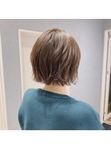 ナチュラルブラウン×切りっぱなしボブ【竹中慎治】梅田