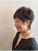 ニューヨークドライカット×白髪染め×くせ毛いかしショート