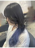 【カット＋インナー】レイヤー×ネイビー/新出奈津樹