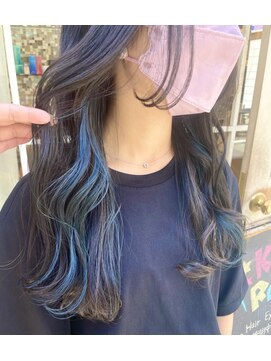 ネオリーブアイム 横浜西口店(Neolive aim) 大人気インナーカラー☆ブルー【横浜】