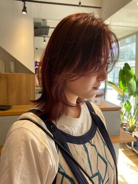 アカラ(acala) face layerアプリコットボブ【縮毛矯正/髪質改善/イルミナカラー