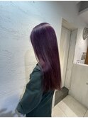 透明感抜群♪ダブルカラーブリーチハイトーンパープル池袋