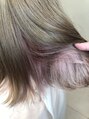 アグ ヘアー エクラ 津志田店(Agu hair eclat) ミルクティーベージュのインナーホワイトピンク