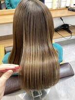 ランプ(Lamp) くびレイヤーグレーベージュニュアンスカラー白髪染め白髪ぼかし