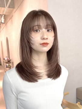 ジョエミバイアンアミ(joemi by Un ami) ★カールセミディシアーカラー姫カット小顔カット韓国レイヤー