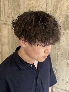 ニアウ 太田店(Niau) メンズナチュラルマッシュ波巻きスパイラルパーマニュアンス