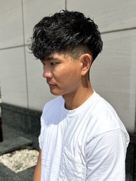 エクファフォーメン(EX-FA FOR MEN) カルマパーマ/ベリーショート/ダークアッシュ/ニュアンスパーマ