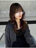 韓国ヘア/ハッシュカット/ロングレイヤー/くびれヘア/ワンホン
