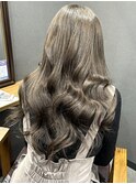 プルエクステ×アッシュカラー