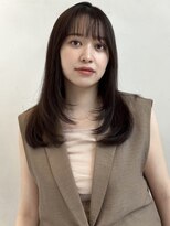 ザックラフィネ(ZACC raffine)&nbsp;縮毛矯正/レイヤーカット/ワンカール/ココアグレージュ/前髪