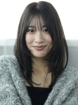 フェイス 港南台店(FACE。) 大人ミディアム/顔まわりレイヤー/港南台/髪質改善/小顔カット