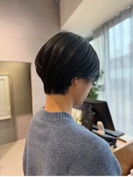 丸みショート/大人/髪質改善/艶髪/30代/40代/ベージュ