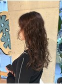 ロング　スパイラルパーマ　顔まわりニュアンス