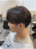 MEN’S HAIR/刈り上げセンターパート/ニュアンスパーマ/伊勢崎