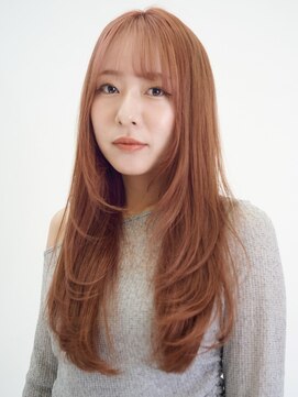 レム 川崎(REM) コーラルベージュ×韓国風くびれレイヤーロング