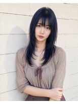 ズール 稲田堤店(ZU LU)&nbsp;ブルーブラック×顔まわりレイヤー