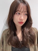 トローノ 栄(TRONO) 20代30代 くびれ 韓国風巻き シースルーバング マロンベージュ