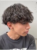 メンズパーマ波巻きスパイラルパーマツイストスパイラルパーマ