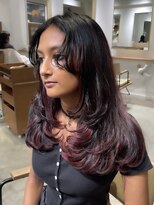 エヌ トーキョー(enu TOKYO) レイヤーカット ワインレッド 学芸大学