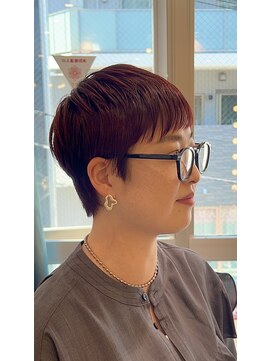 ロンド パルティール 大宮(Lond partir) カールセミディシアカラー姫カットダークアッシュショート