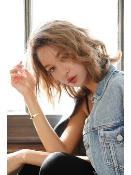 ハル 泉中央(hal) 【hal泉中央】外ハネマッシュウルフ×アッシュブラウン