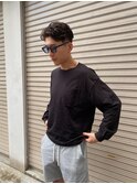 メンズパーマグランジパーマベリーショートアッシュカラー【GIA