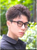渋谷緩めニュアンスパーマフェザーパーマショート