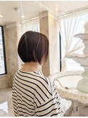 ☆襟足すっきりゆるりと前下がりショートボブ☆