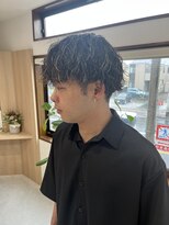 メロウ(mellow)&nbsp;ツイストスパイラルパーマ×メッシュキャップハイライト