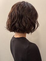 サンプラス(san+)&nbsp;ボブパーマニュアンスパーマブラウンカラー/木梨健太