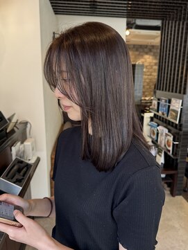 ギミック 自由が丘(gimmick) ◆似合わせカット/ミディアムレイヤーカット【ダークアッシュ】