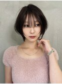 グランマッシュ/細めハイライト/ショート/白髪ぼかし/前髪/大宮