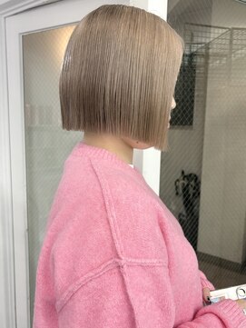 カシェル(cashel) ミルクティベージュ/ボブ/ハイトーン