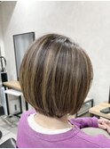 ハイライトショートボブ【56hair 戸越銀座】
