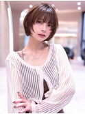 20代30代大人ガーリーレイヤーボブ/顔周り似合わせカット
