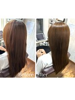 コルテ 倉敷西坂店(CoRte.)&nbsp;【before/after】アイロンに頼らない、自然なうる艶ストレート